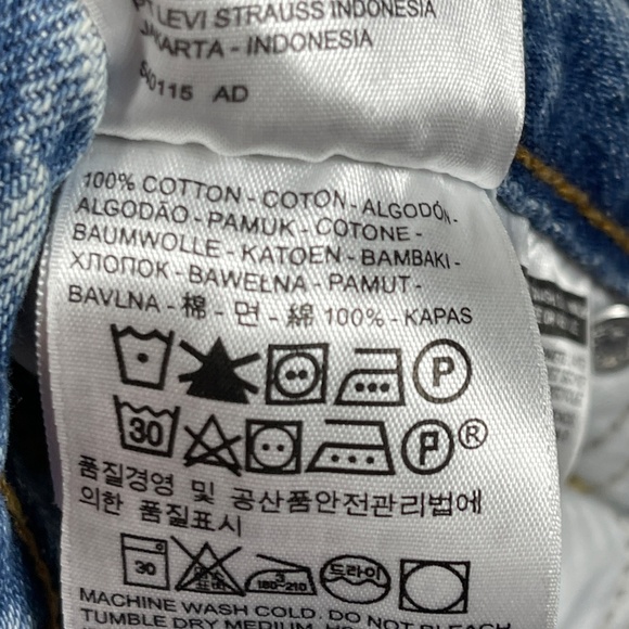 Levi's Light Blue Straight Leg Jeans - Picture 4 of 10